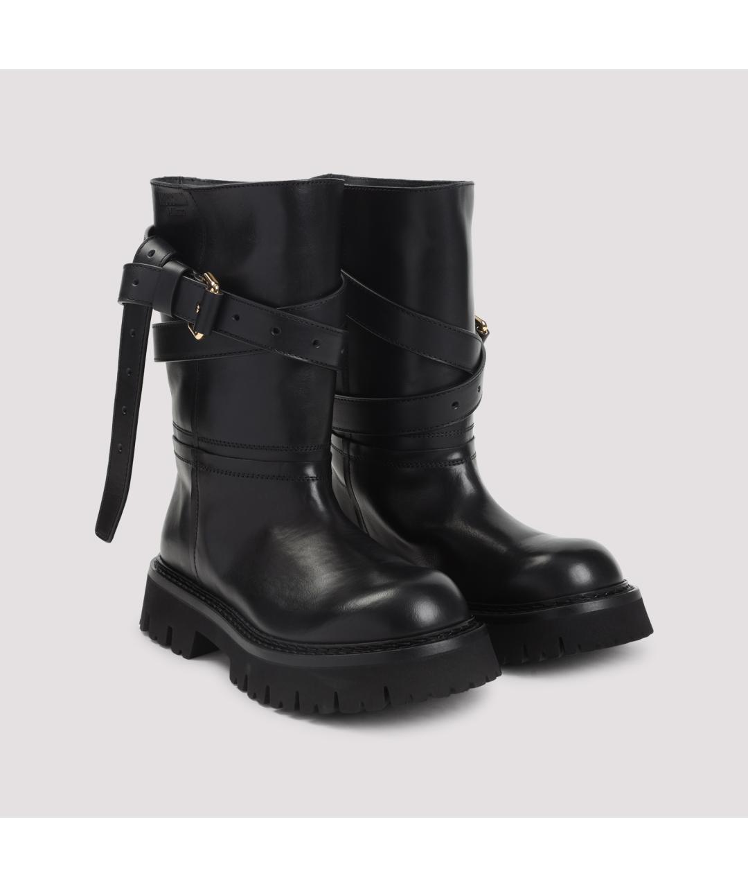 MOSCHINO Черные кожаные ботинки, фото 3