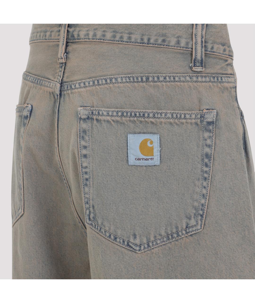 CARHARTT WIP Серые хлопковые прямые джинсы, фото 3