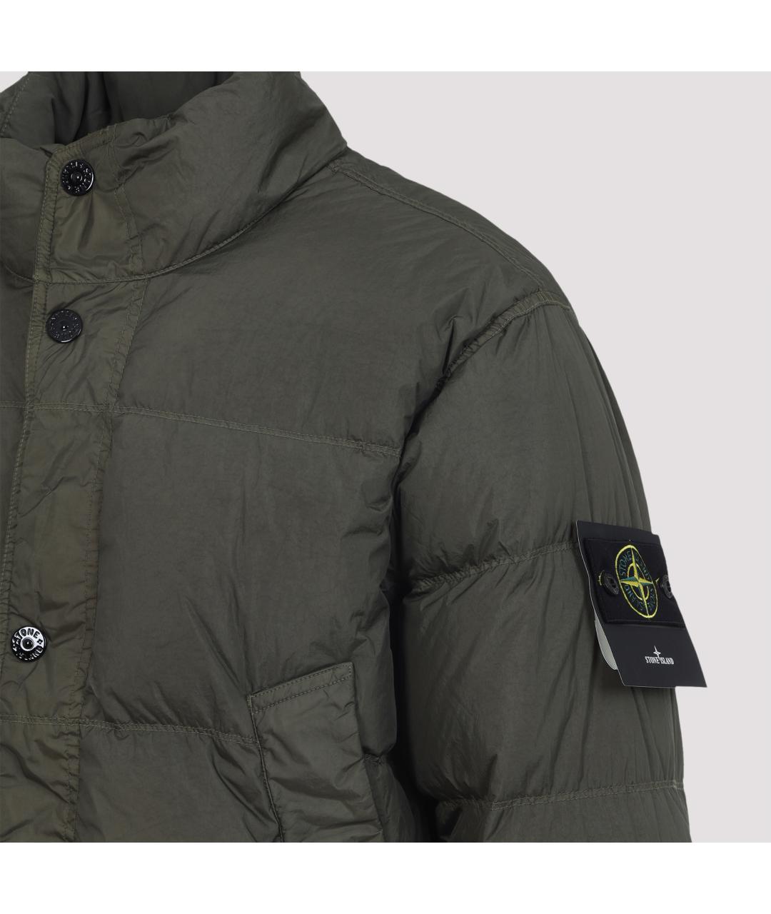 STONE ISLAND Хаки полиэстеровый пуховик, фото 4