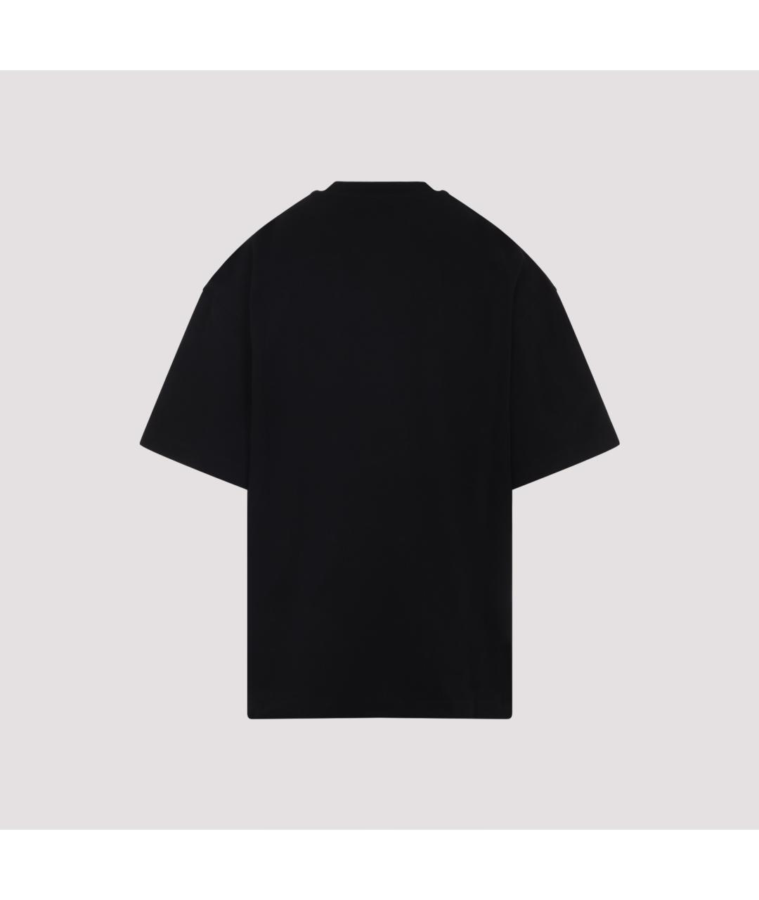 JIL SANDER Черная хлопковая футболка, фото 2