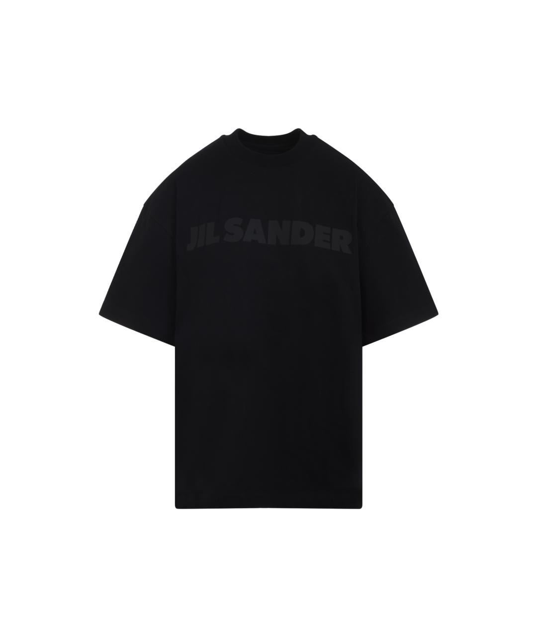 JIL SANDER Черная хлопковая футболка, фото 1