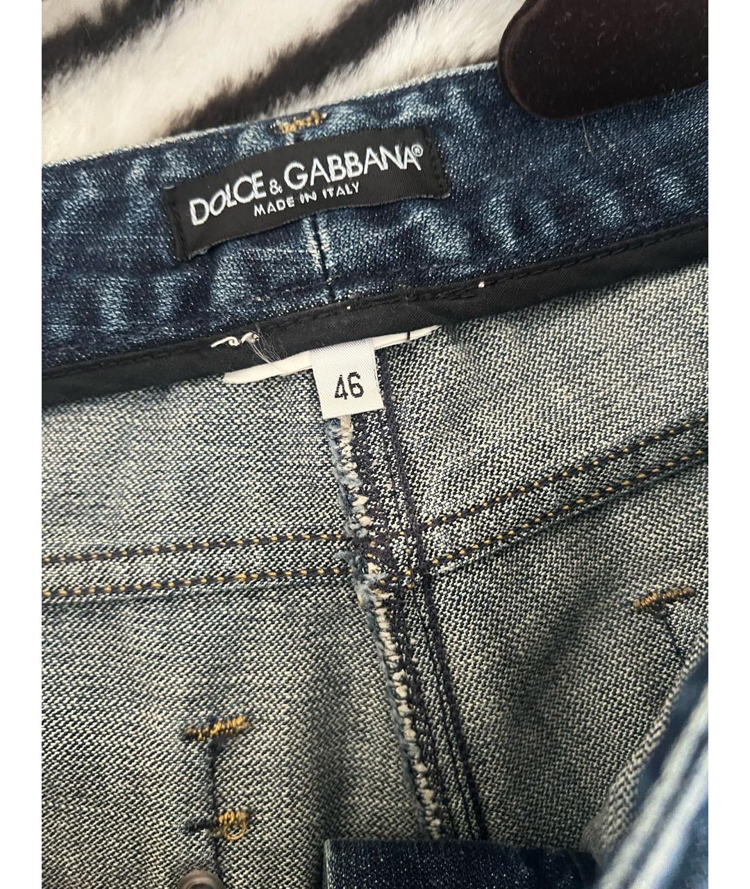 DOLCE&GABBANA Синие деним брюки широкие, фото 6