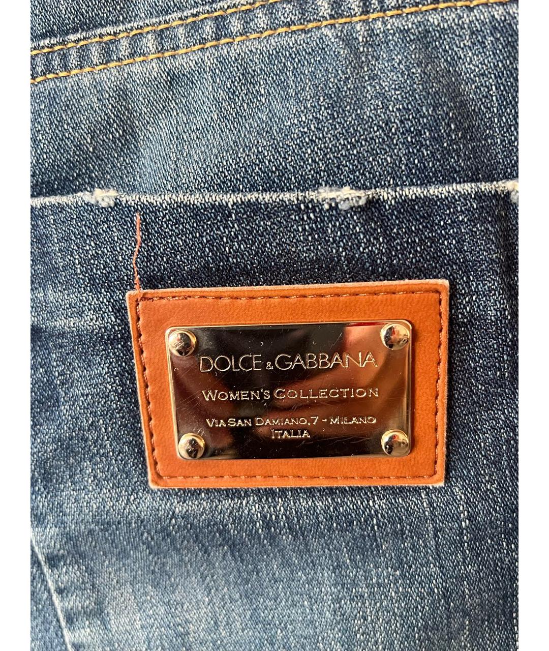 DOLCE&GABBANA Синие деним брюки широкие, фото 7