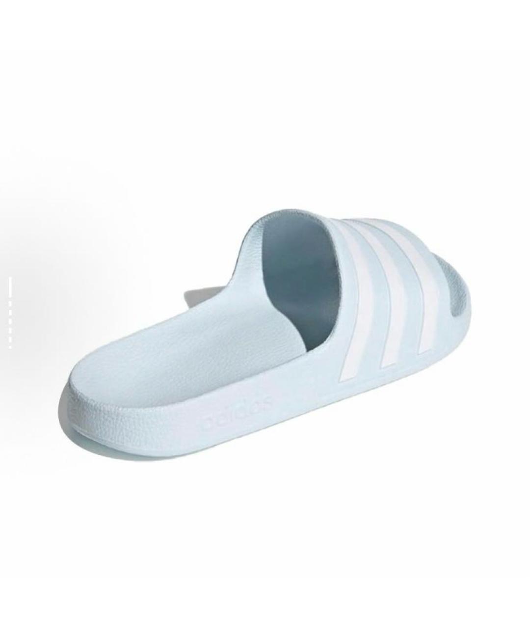 ADIDAS Голубые резиновые шлепанцы, фото 5