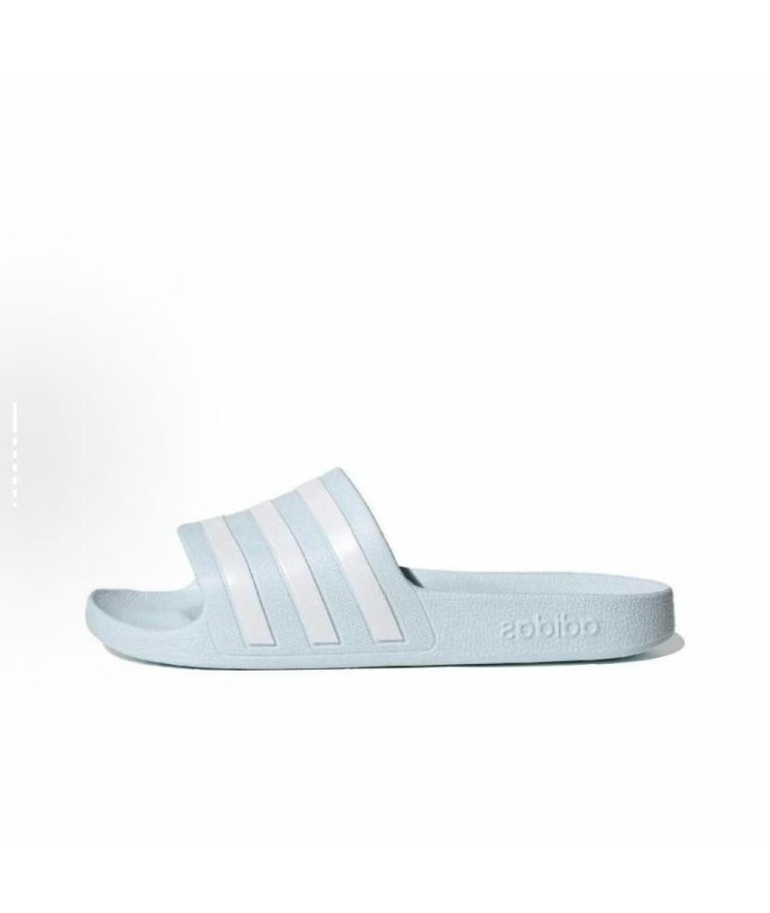 ADIDAS Голубые резиновые шлепанцы, фото 3