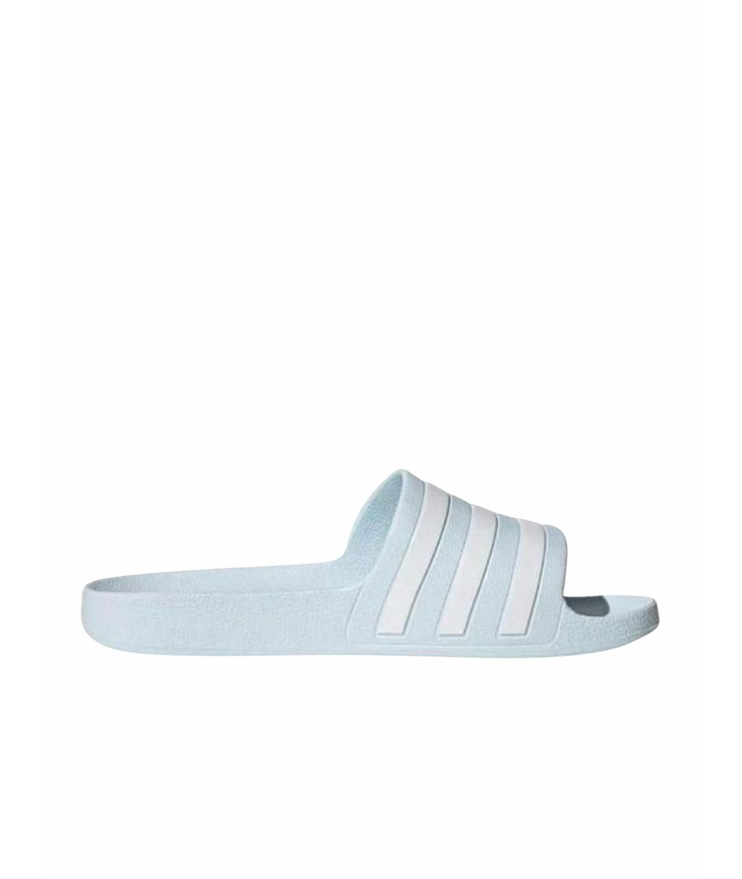 ADIDAS Голубые резиновые шлепанцы, фото 1