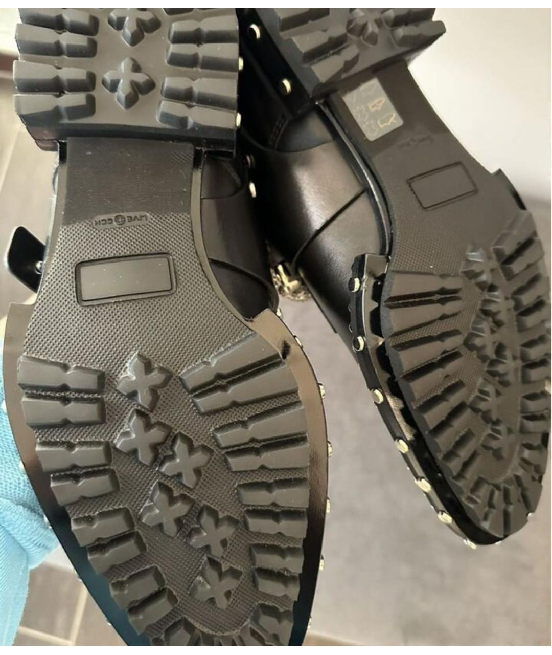 ERMANNO SCERVINO Черные кожаные брогги и оксфорды, фото 5