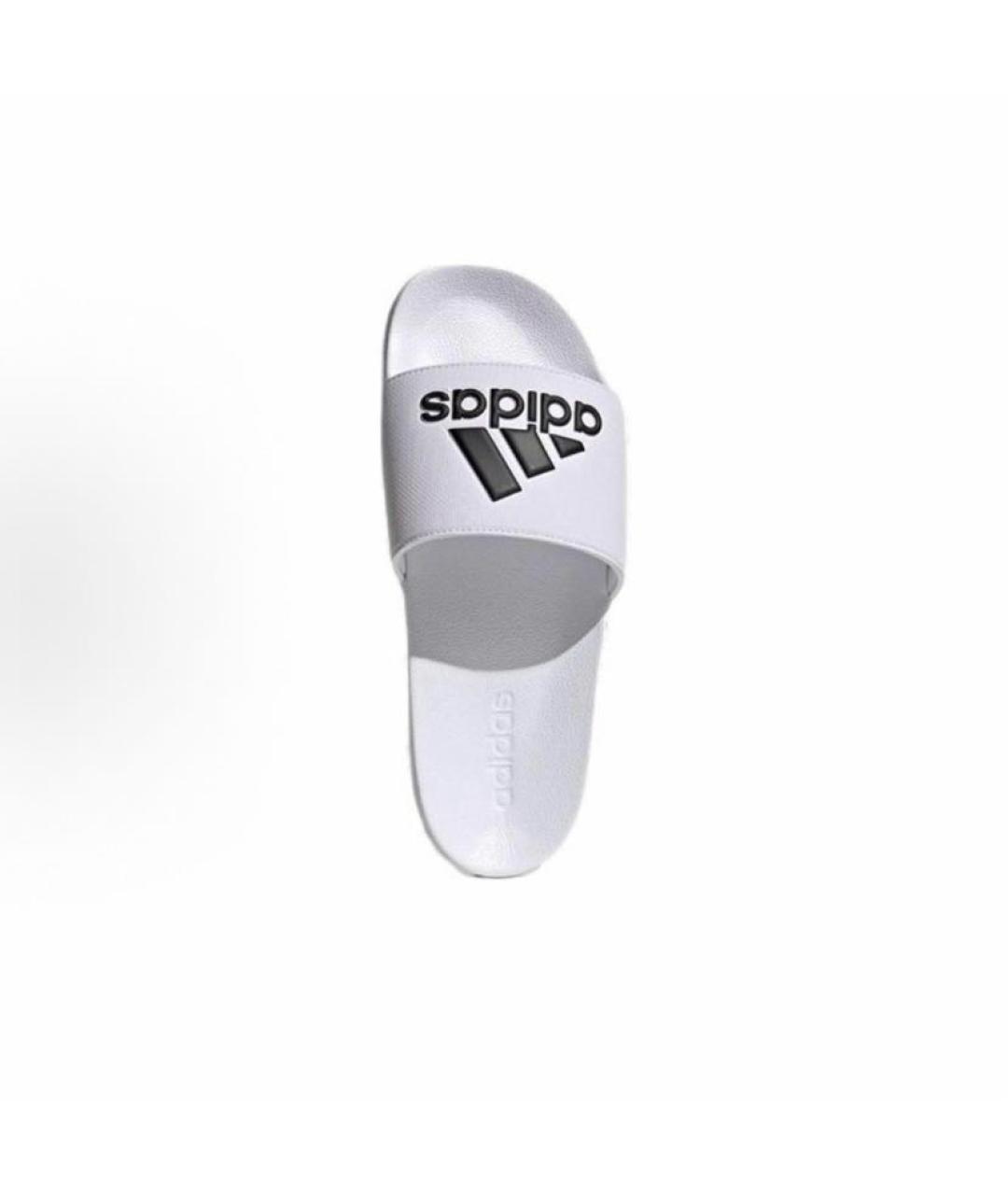 ADIDAS Белые резиновые шлепанцы, фото 6