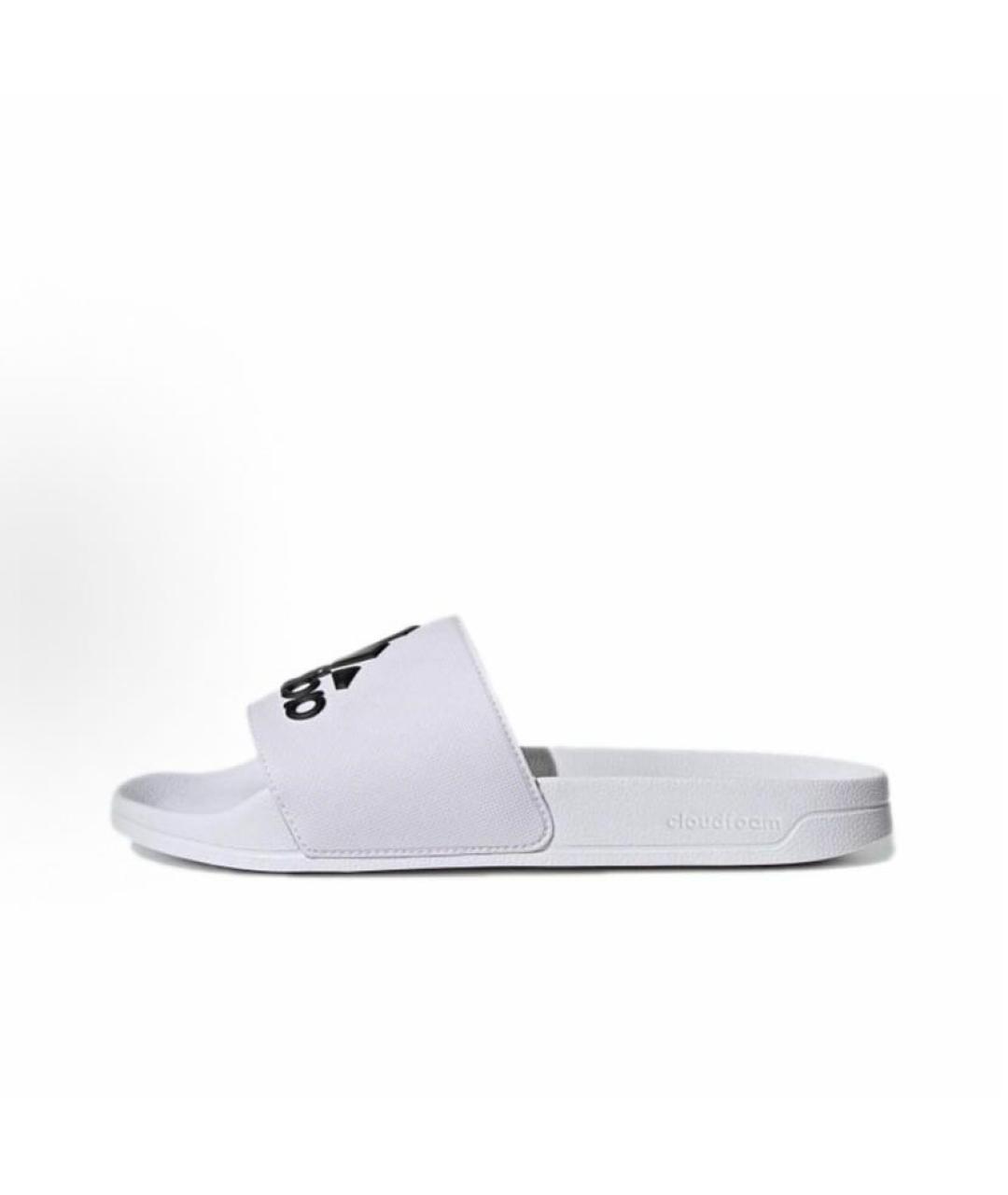 ADIDAS Белые резиновые шлепанцы, фото 3