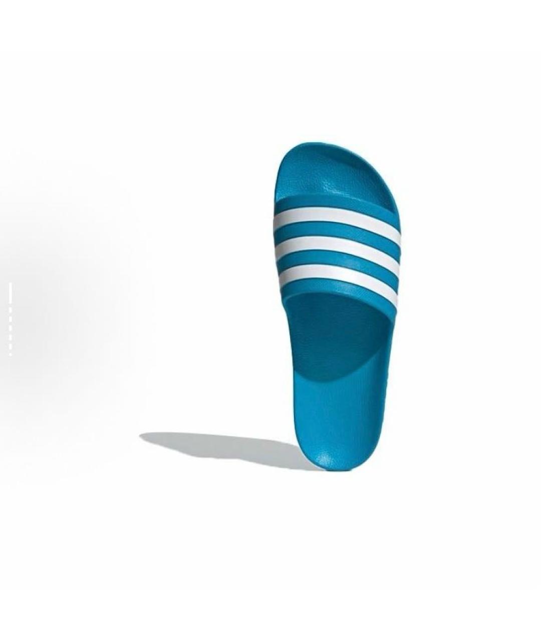 ADIDAS Голубые резиновые шлепанцы, фото 6