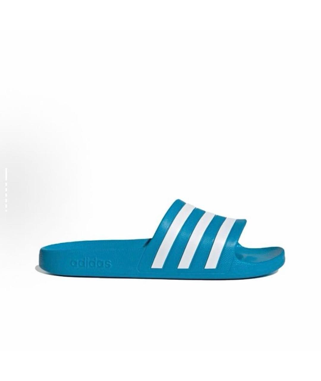 ADIDAS Голубые резиновые шлепанцы, фото 8