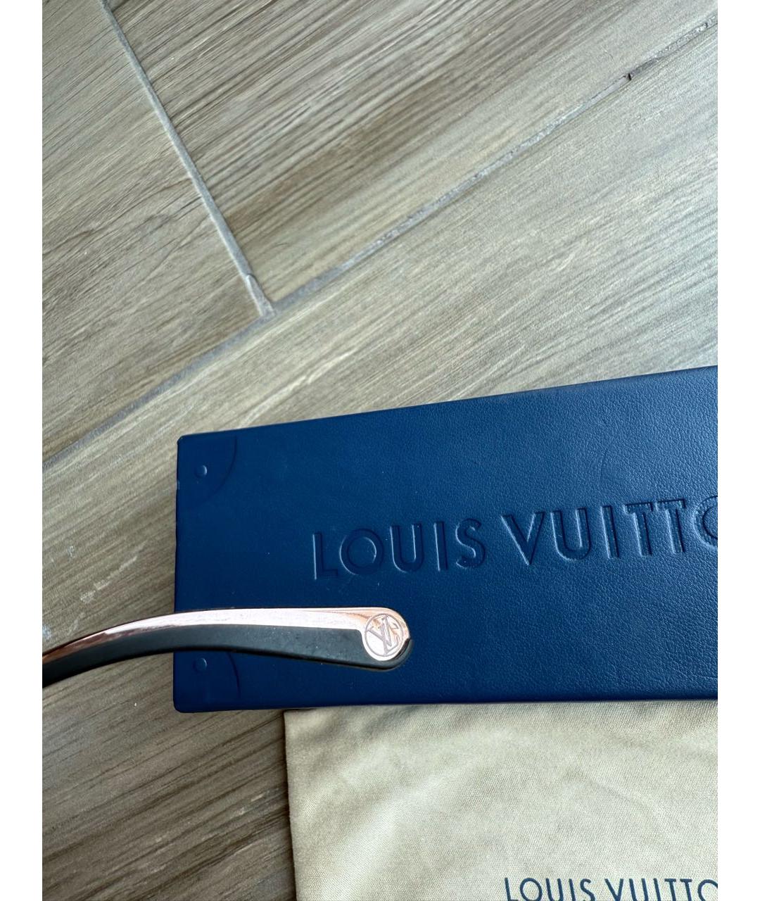 LOUIS VUITTON Розовые металлические солнцезащитные очки, фото 5