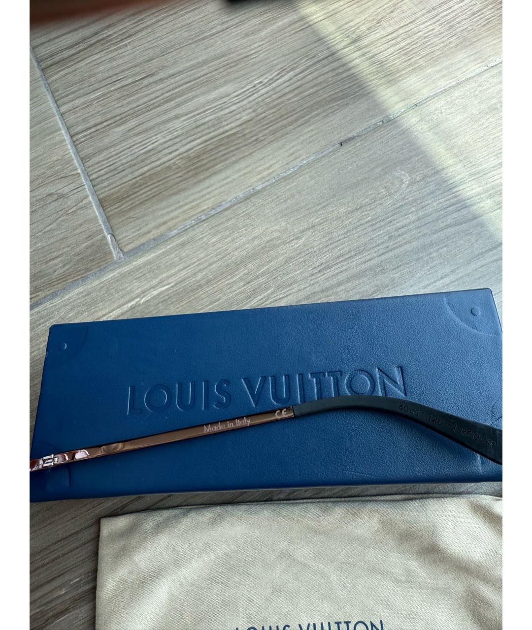 LOUIS VUITTON Розовые металлические солнцезащитные очки, фото 6