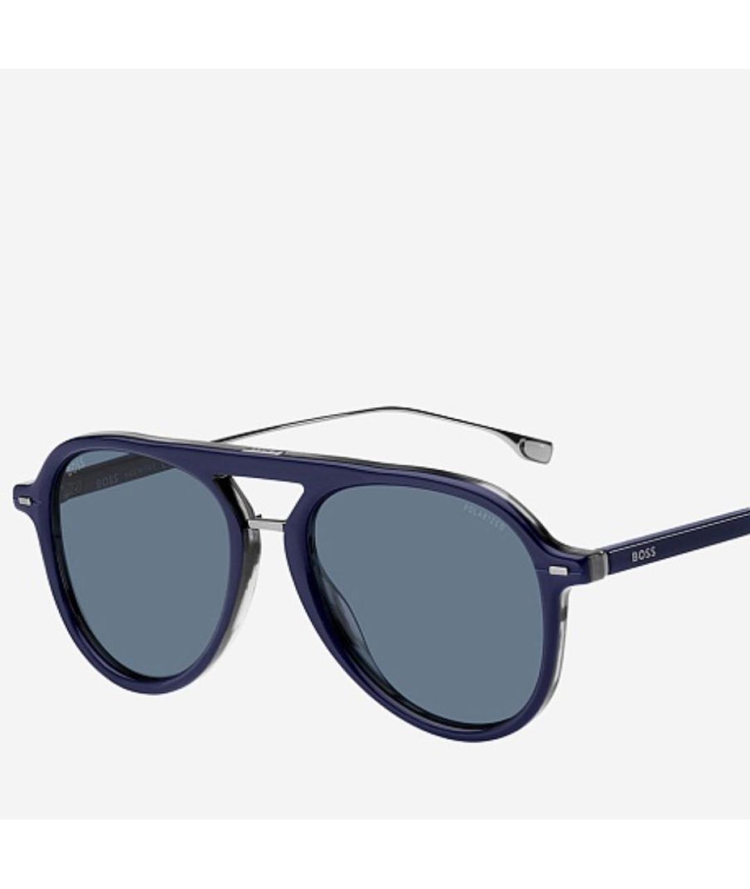 HUGO BOSS Темно-синие пластиковые солнцезащитные очки, фото 3