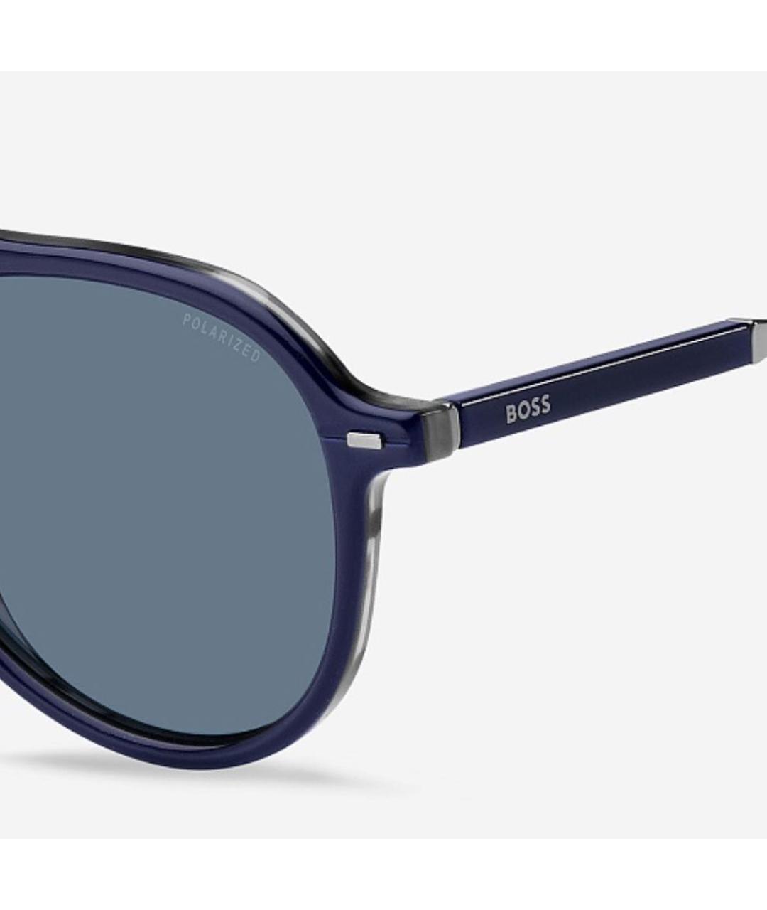 HUGO BOSS Темно-синие пластиковые солнцезащитные очки, фото 2