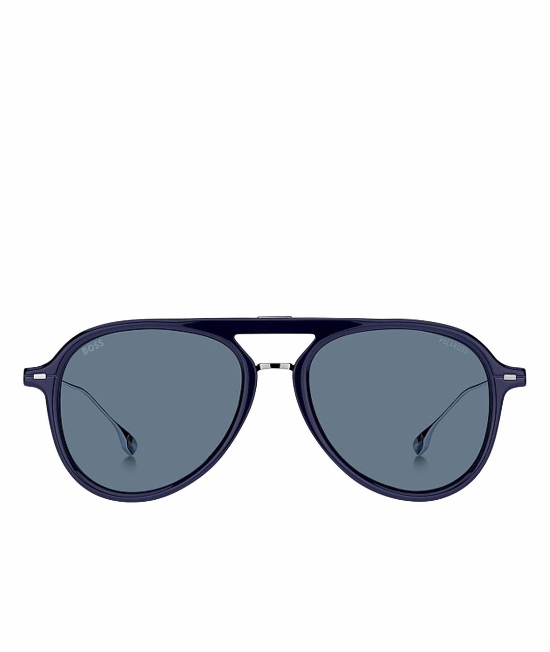 HUGO BOSS Темно-синие пластиковые солнцезащитные очки, фото 1