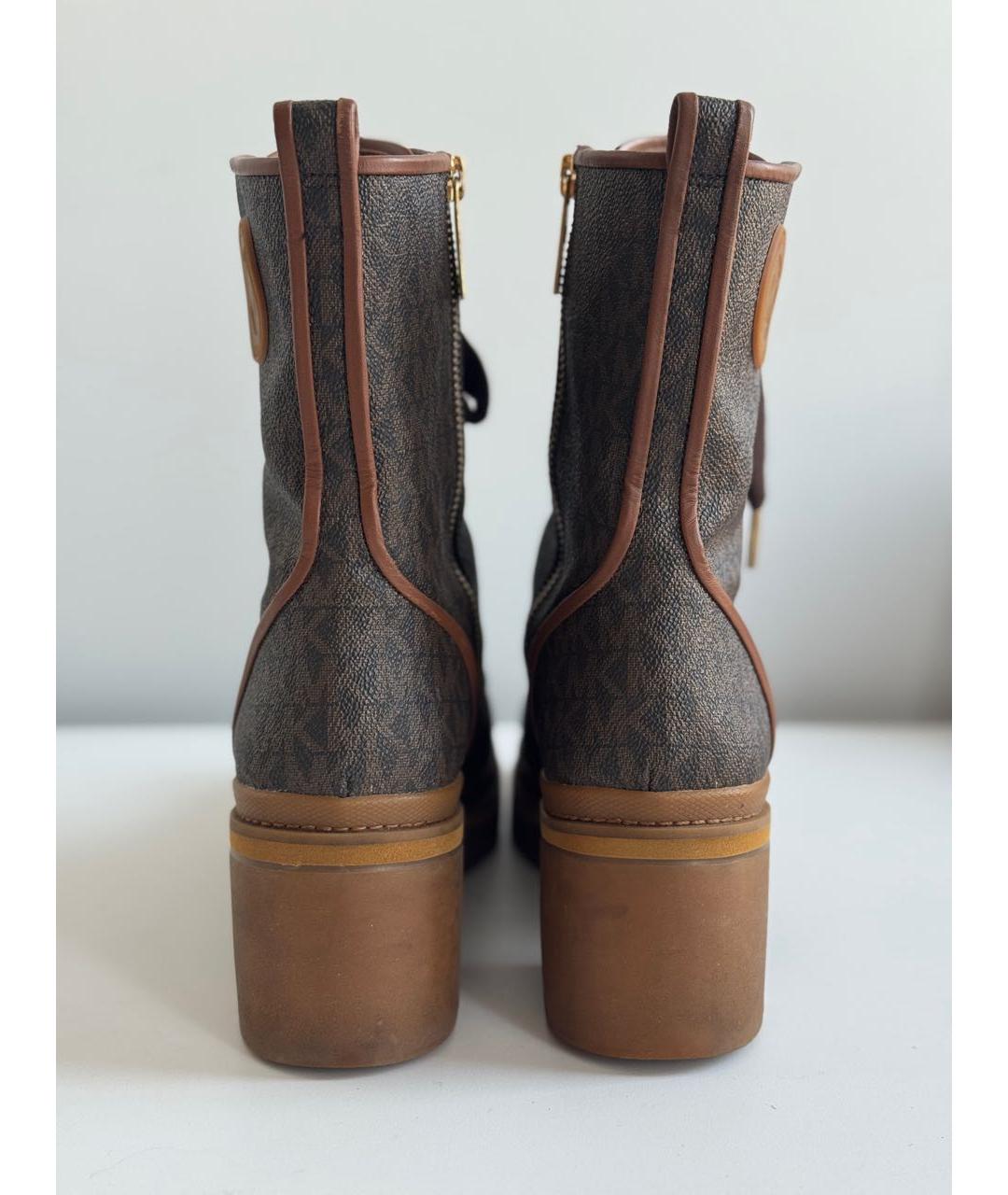 MICHAEL MICHAEL KORS Коричневые ботинки из искусственной кожи, фото 4