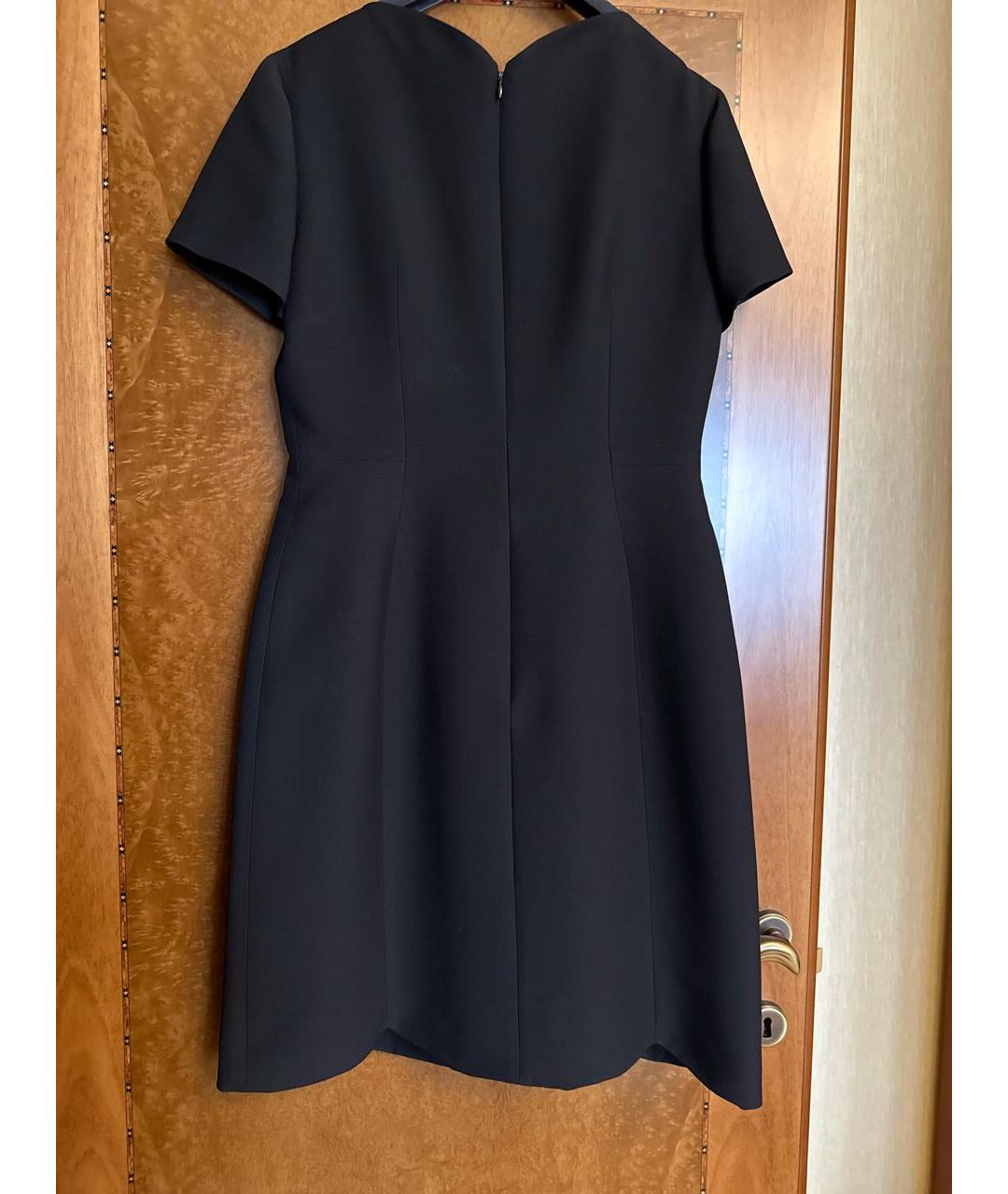 CHRISTIAN DIOR Черное шерстяное коктейльное платье, фото 2