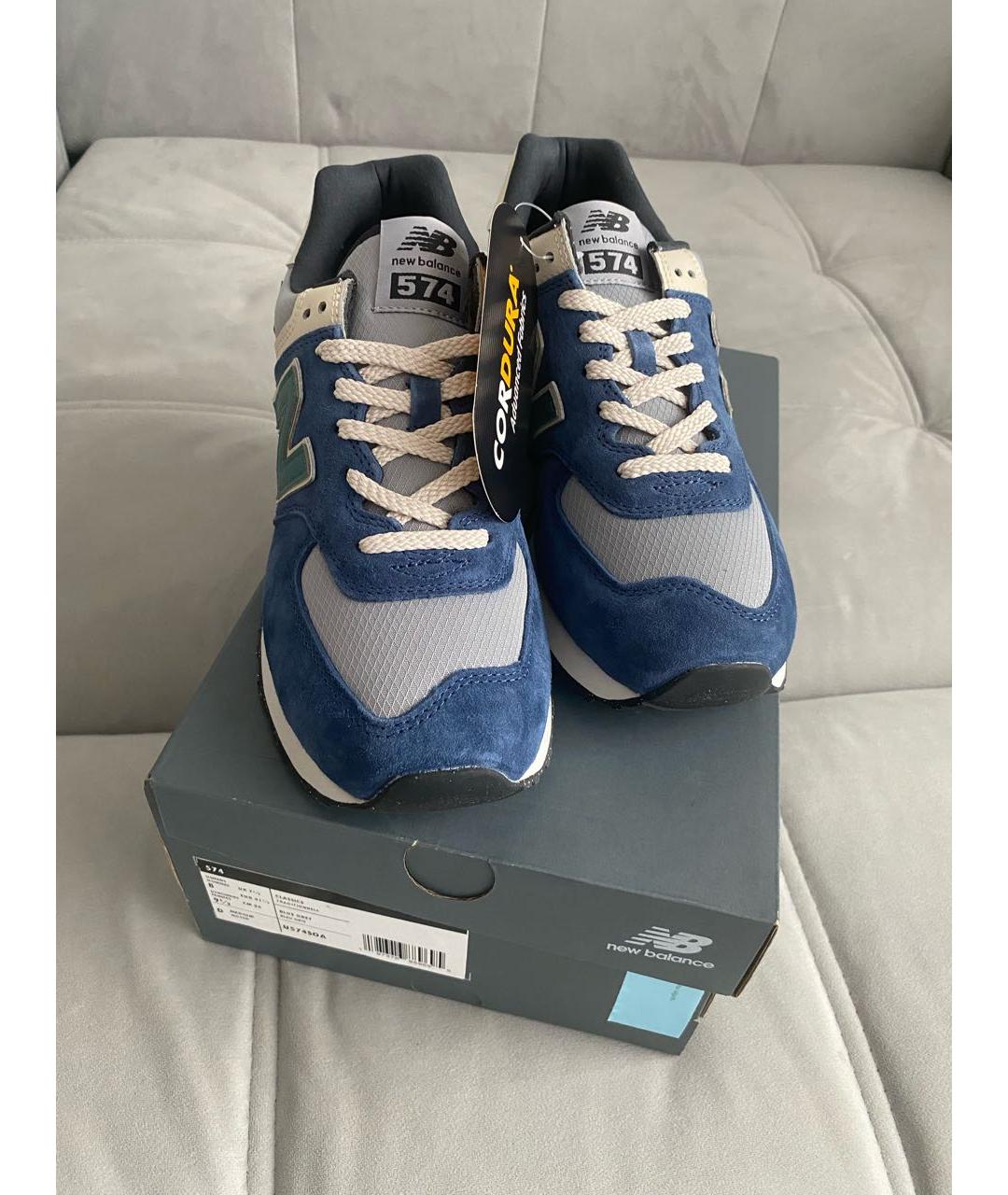 NEW BALANCE Синие замшевые низкие кроссовки / кеды, фото 7