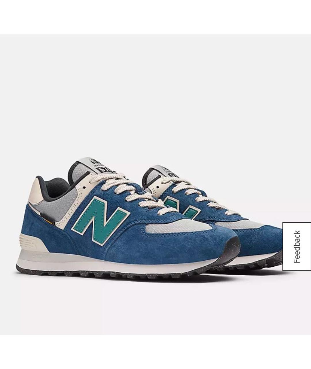 NEW BALANCE Синие замшевые низкие кроссовки / кеды, фото 3