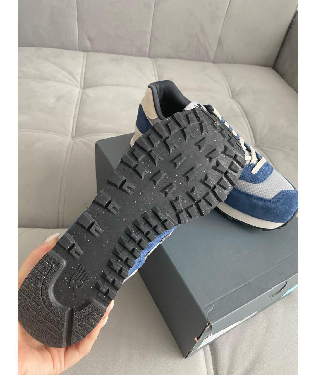 NEW BALANCE Синие замшевые низкие кроссовки / кеды, фото 5