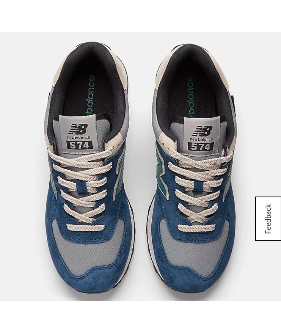 NEW BALANCE Синие замшевые низкие кроссовки / кеды, фото 2