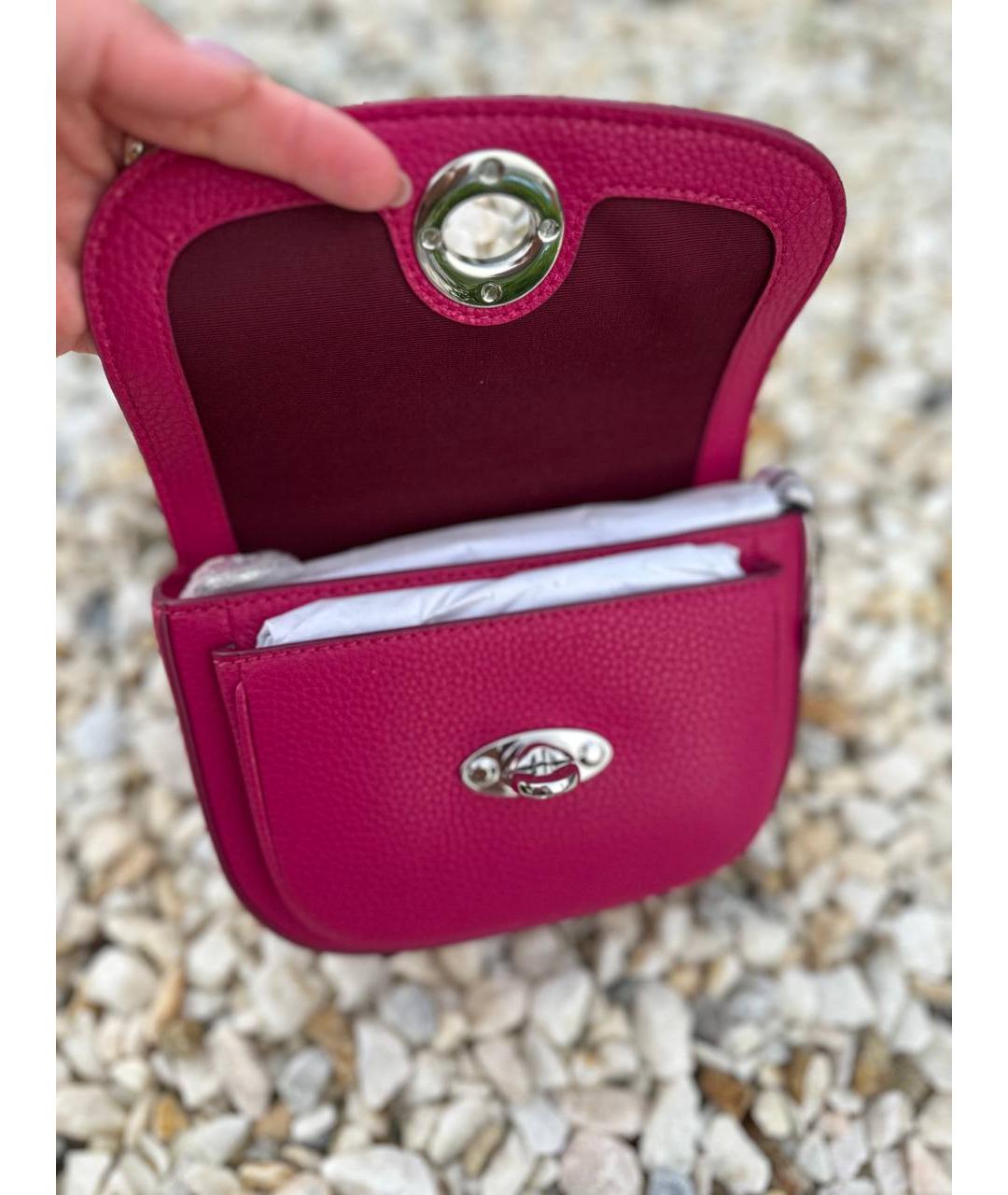 MARC JACOBS Фуксия кожаная сумка через плечо, фото 4