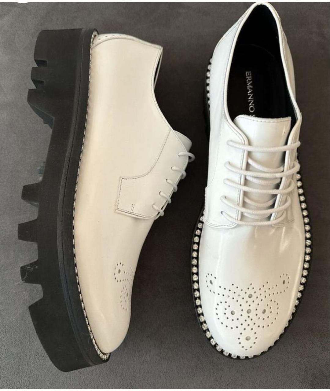 ERMANNO SCERVINO Белые кожаные туфли, фото 3
