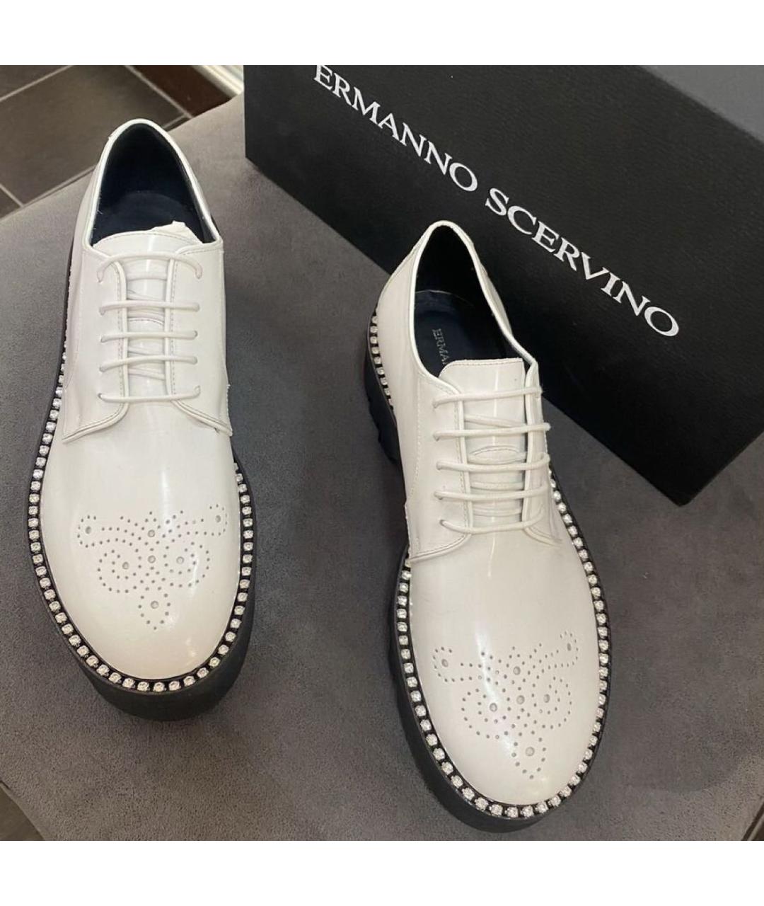 ERMANNO SCERVINO Белые кожаные туфли, фото 2