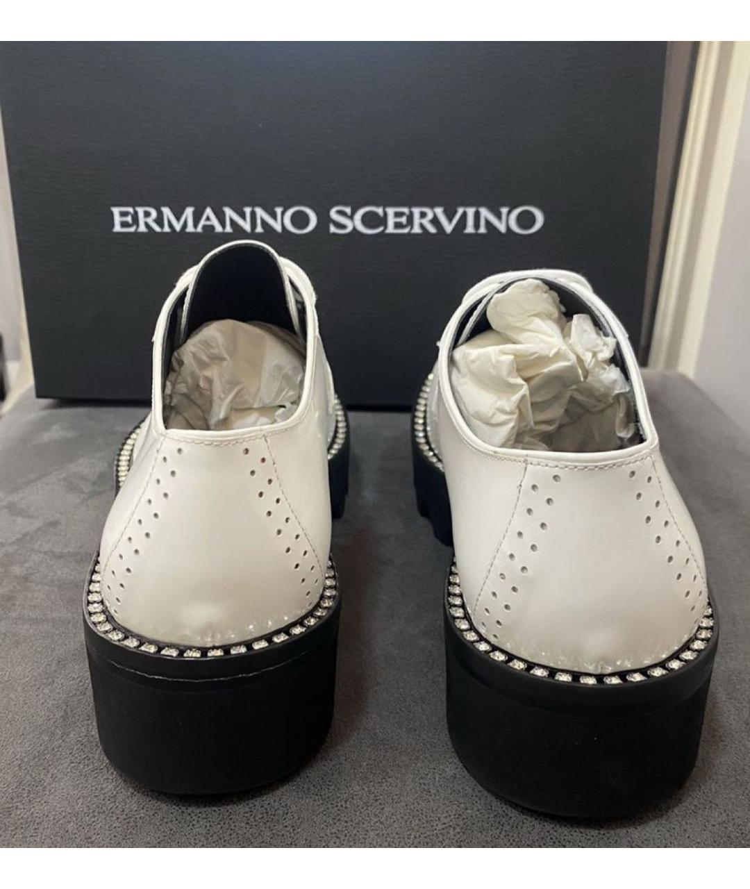 ERMANNO SCERVINO Белые кожаные туфли, фото 4