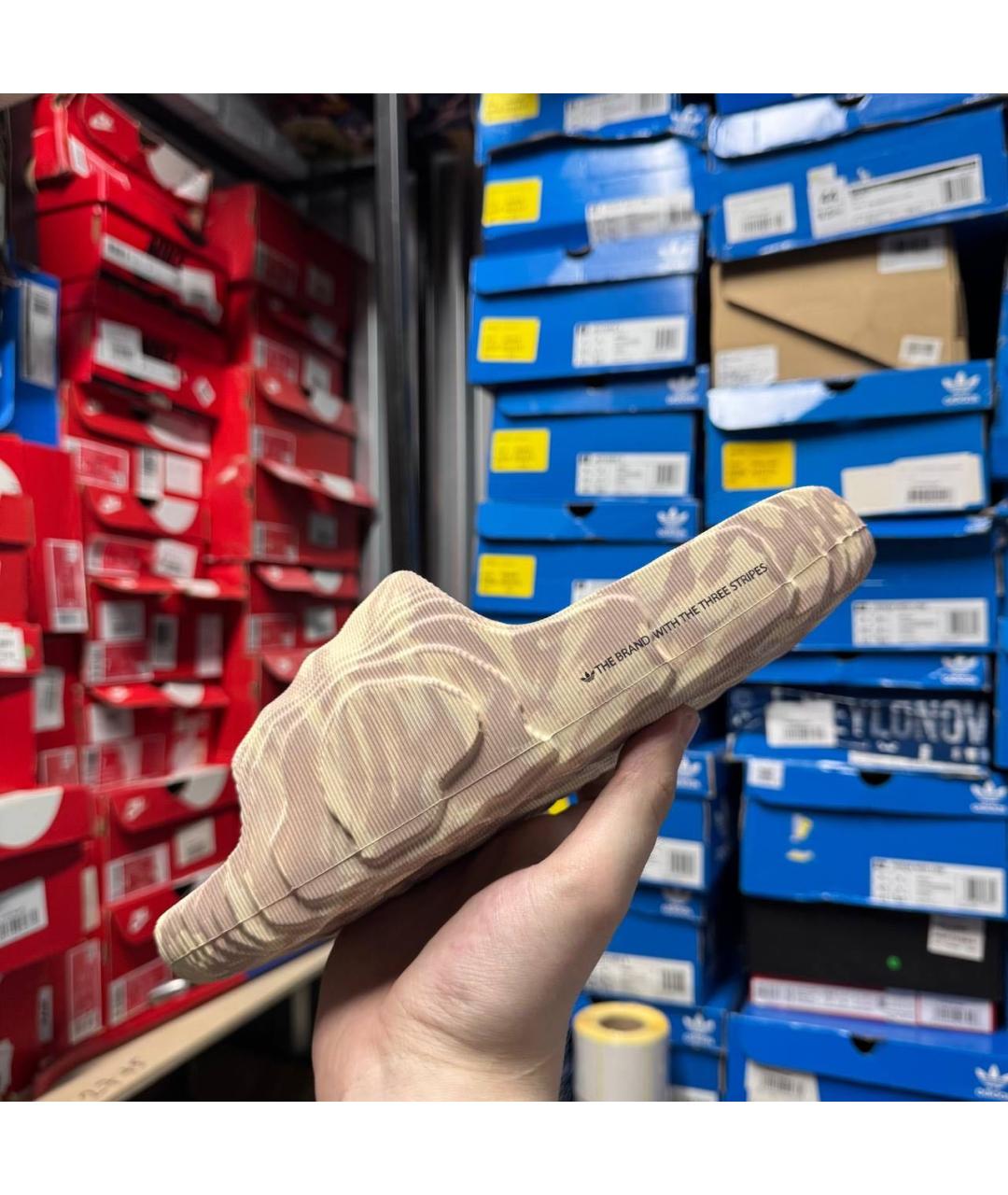 ADIDAS Бежевые шлепанцы, фото 2