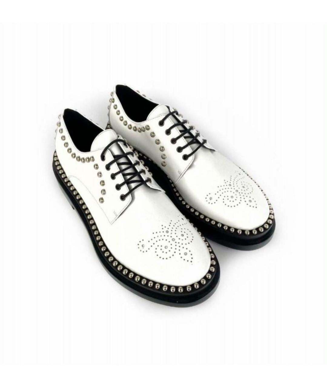ERMANNO SCERVINO Белые кожаные брогги и оксфорды, фото 2