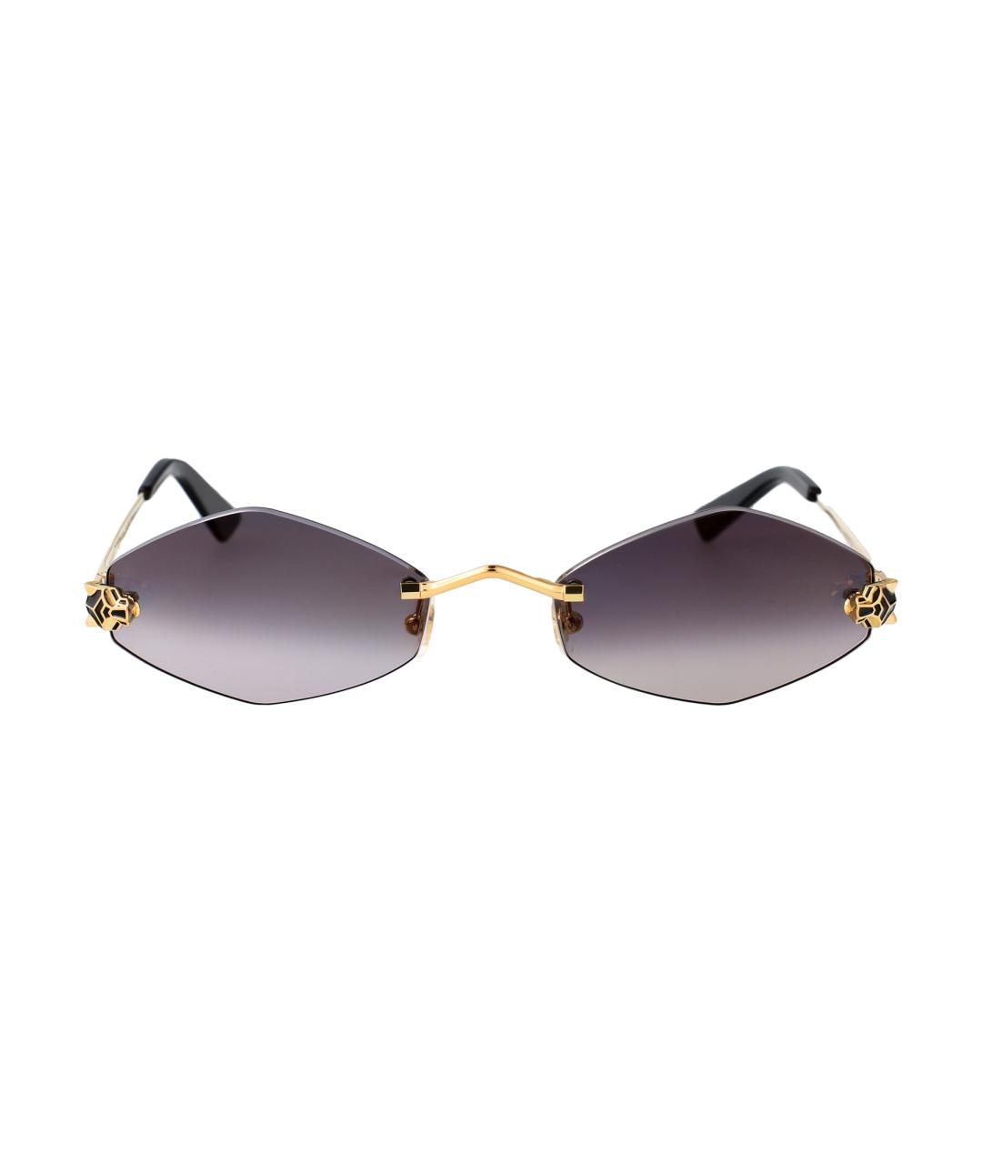 CARTIER Золотые металлические солнцезащитные очки, фото 2