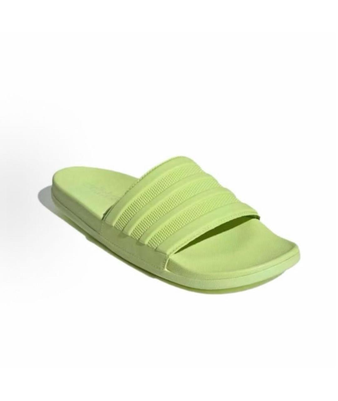 ADIDAS Салатовые резиновые шлепанцы, фото 4