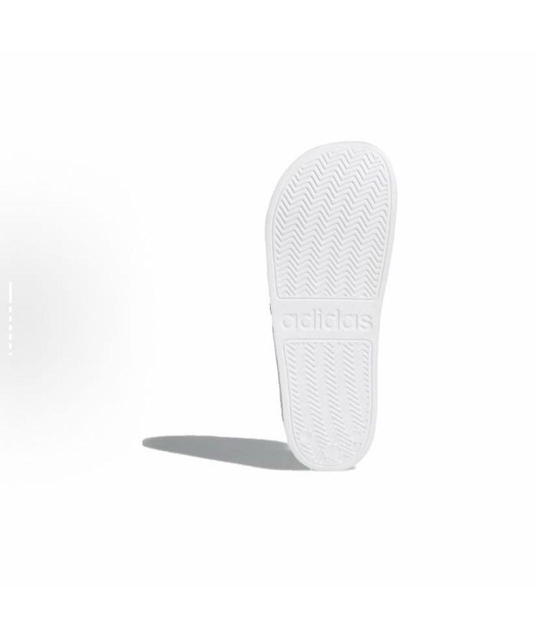 ADIDAS Белые резиновые шлепанцы, фото 7