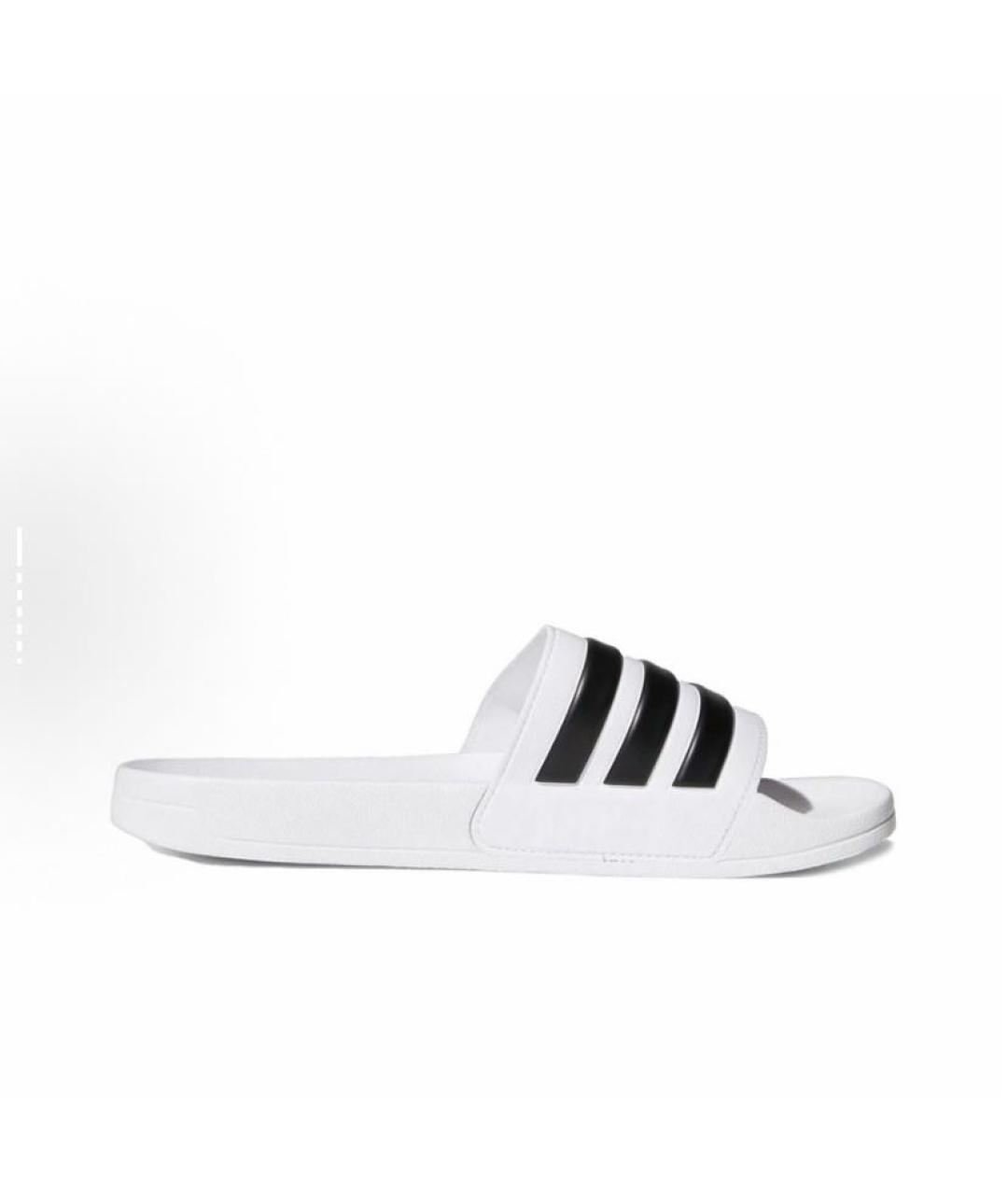 ADIDAS Белые резиновые шлепанцы, фото 8