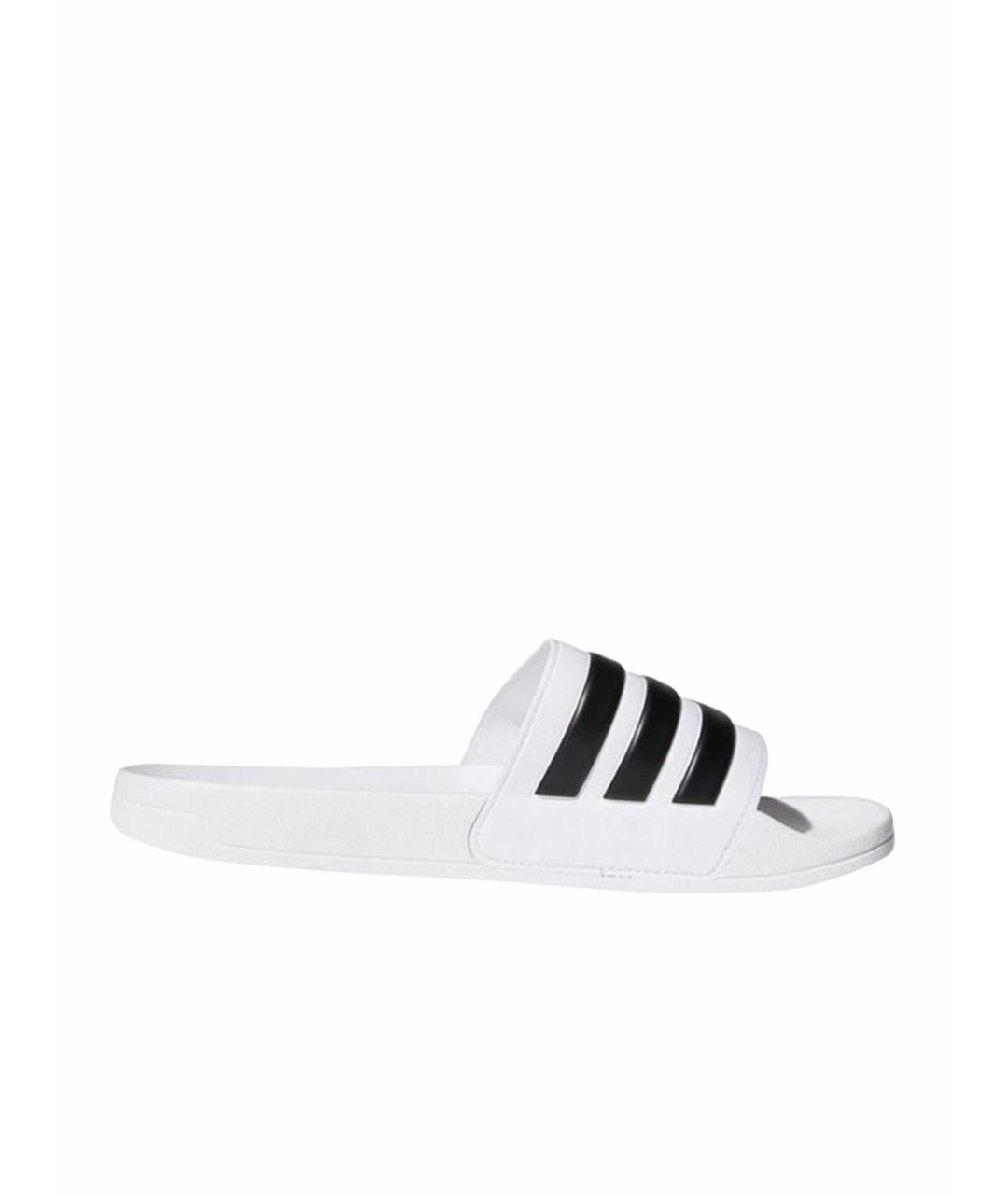 ADIDAS Белые резиновые шлепанцы, фото 1