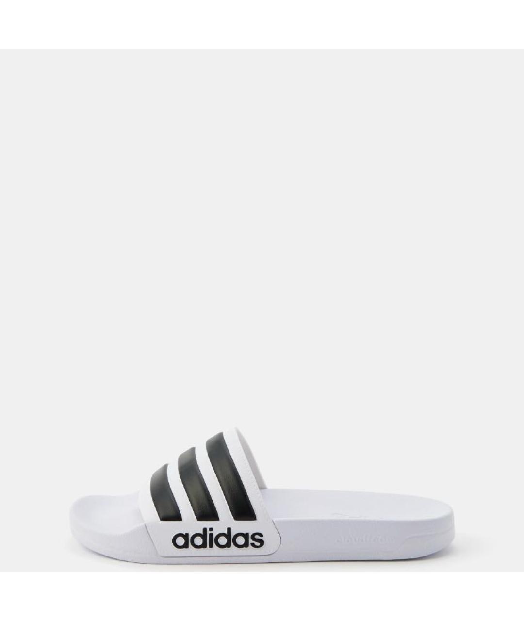 ADIDAS Белые резиновые шлепанцы, фото 2