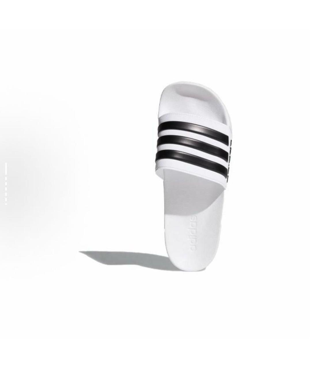 ADIDAS Белые резиновые шлепанцы, фото 6