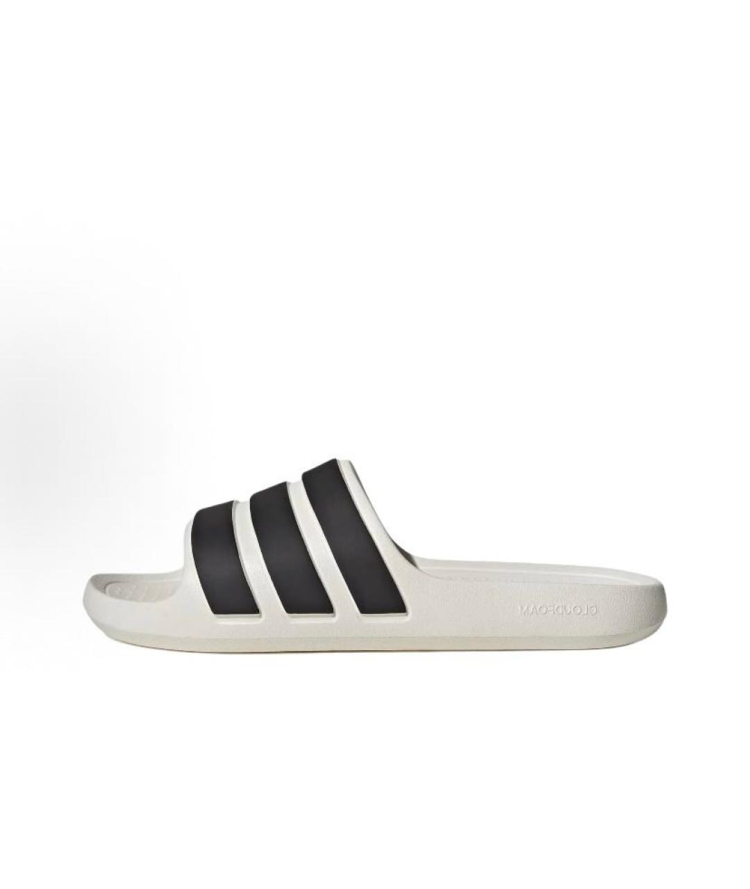 ADIDAS Бежевые резиновые шлепанцы, фото 3