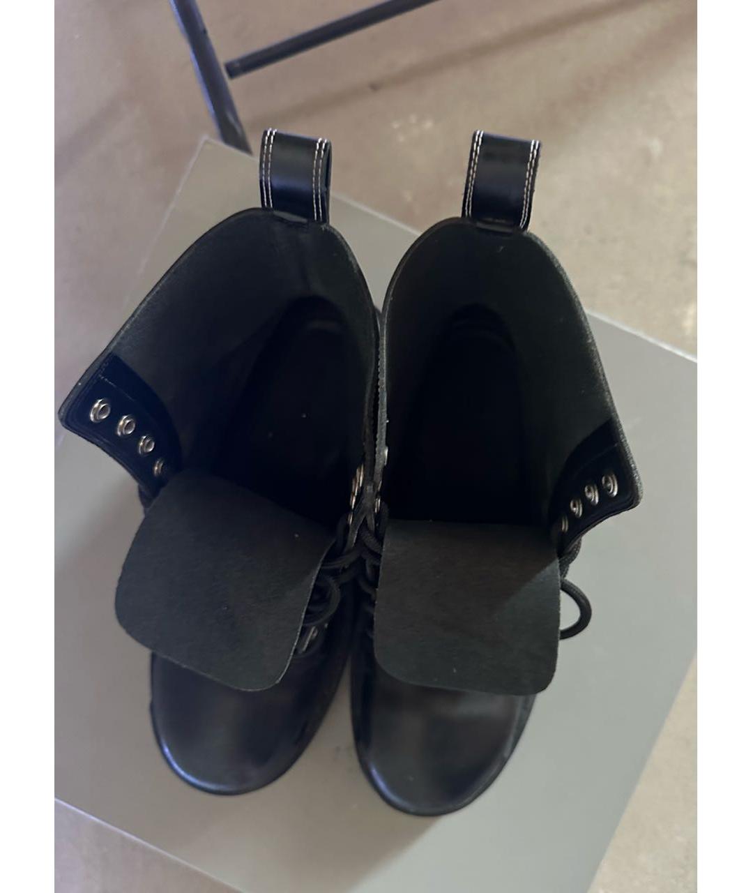 BALENCIAGA Черные кожаные ботинки, фото 3