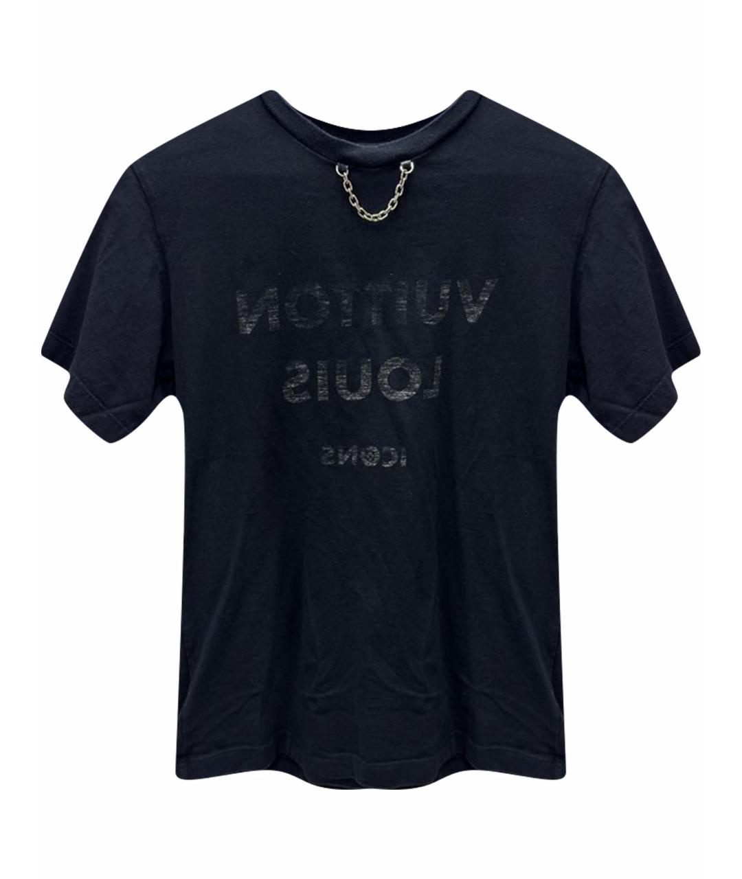 LOUIS VUITTON Черная хлопковая футболка, фото 1