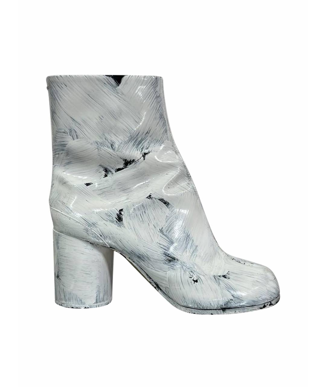 MAISON MARGIELA Белые ботильоны из лакированной кожи, фото 1