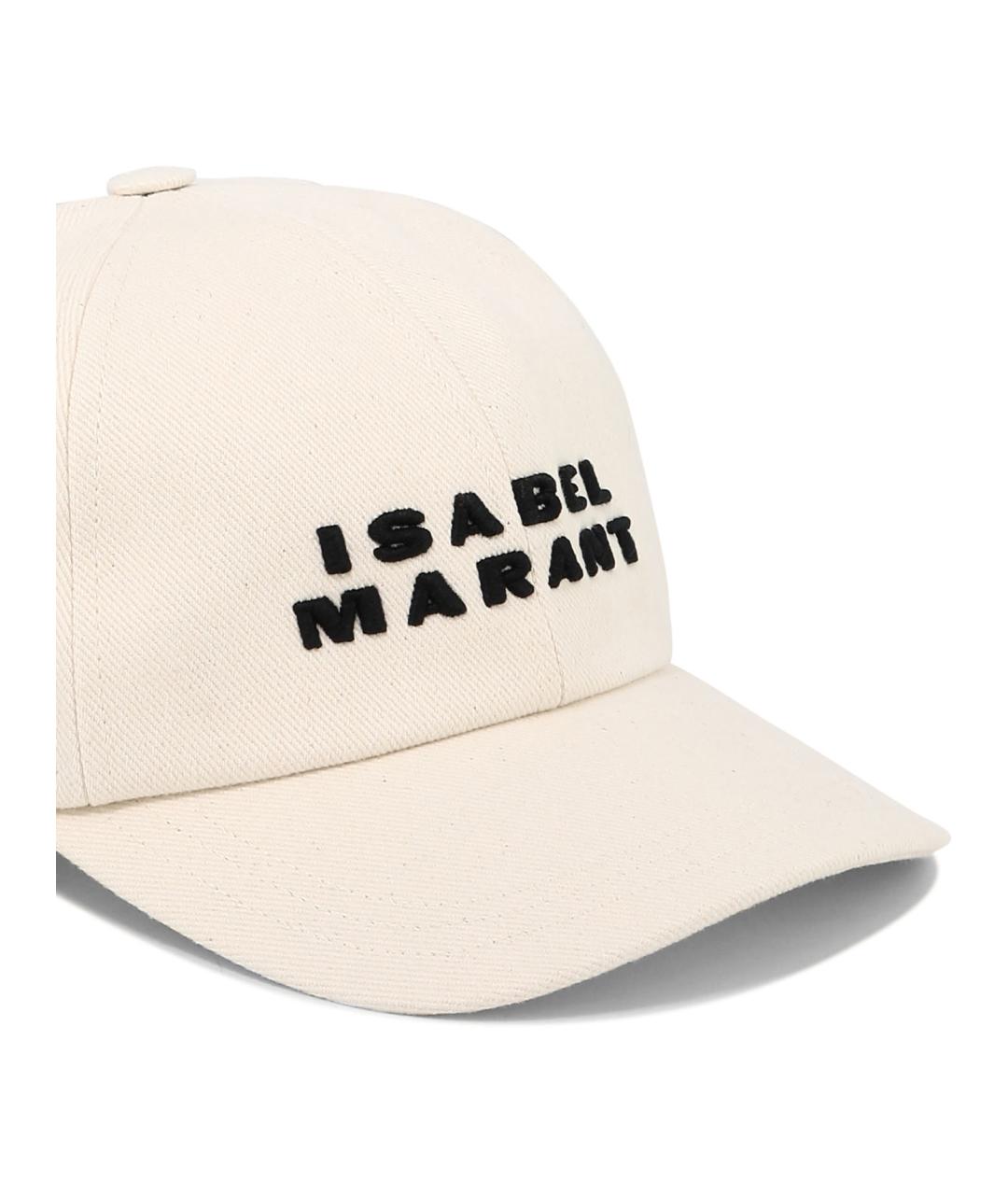 ISABEL MARANT Бежевая хлопковая кепка, фото 4