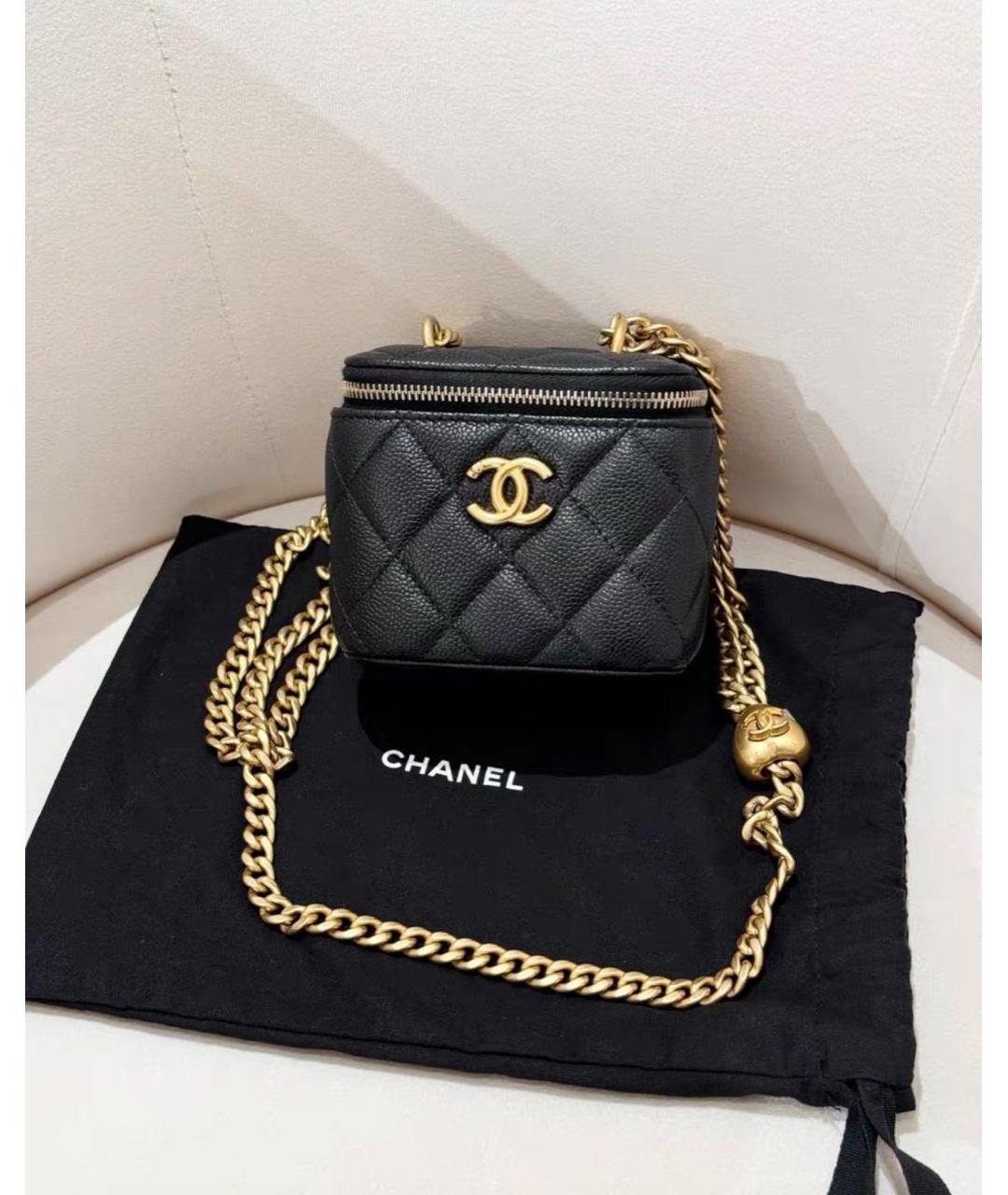 CHANEL Черная кожаная сумка через плечо, фото 2