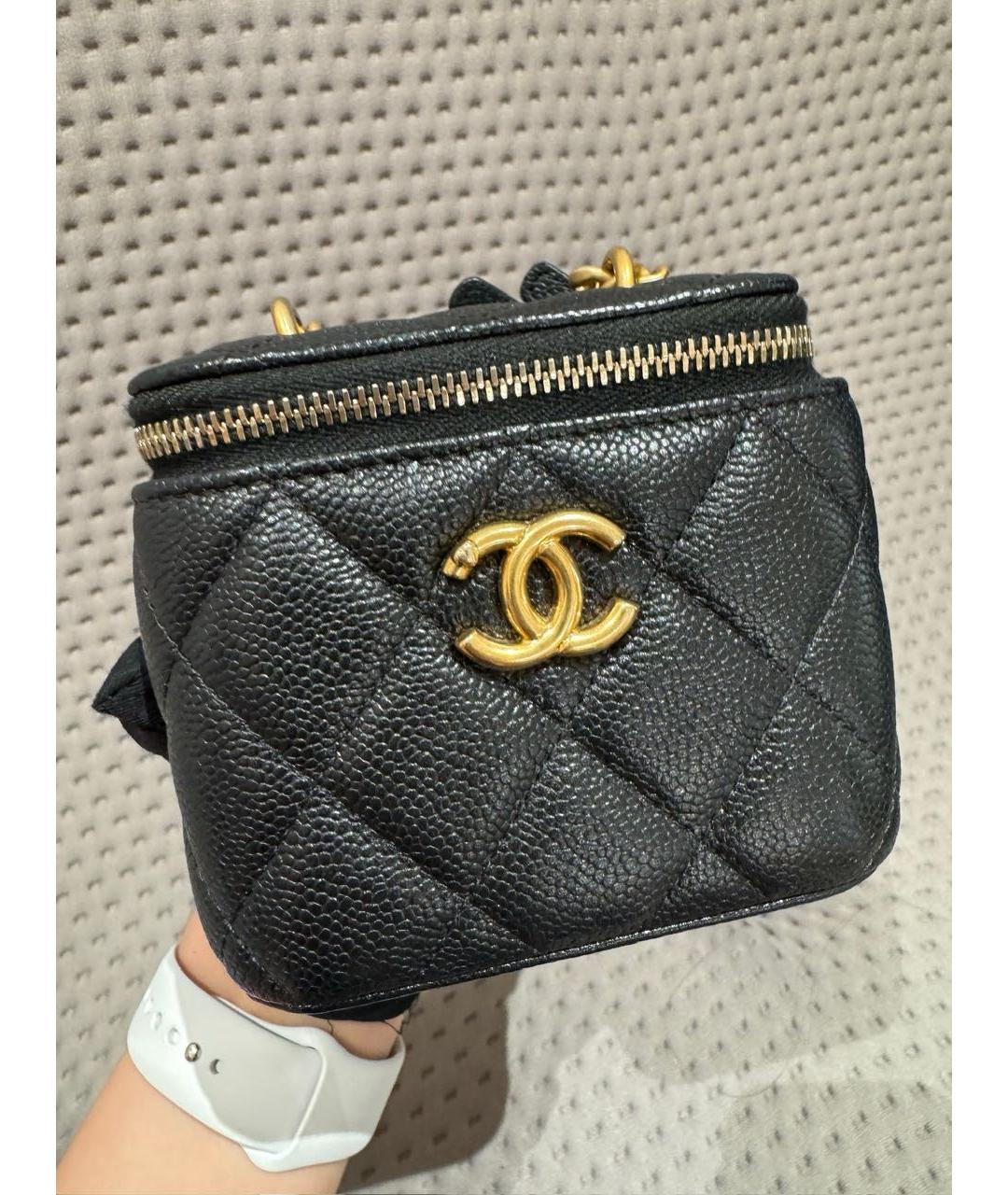 CHANEL Черная кожаная сумка через плечо, фото 3