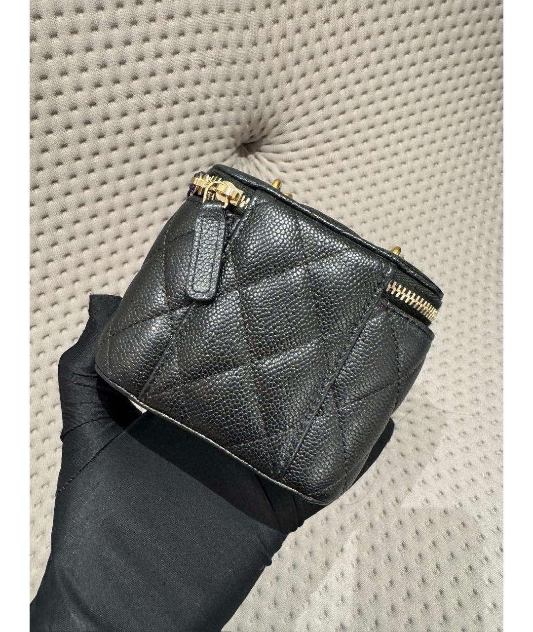 CHANEL Черная кожаная сумка через плечо, фото 4