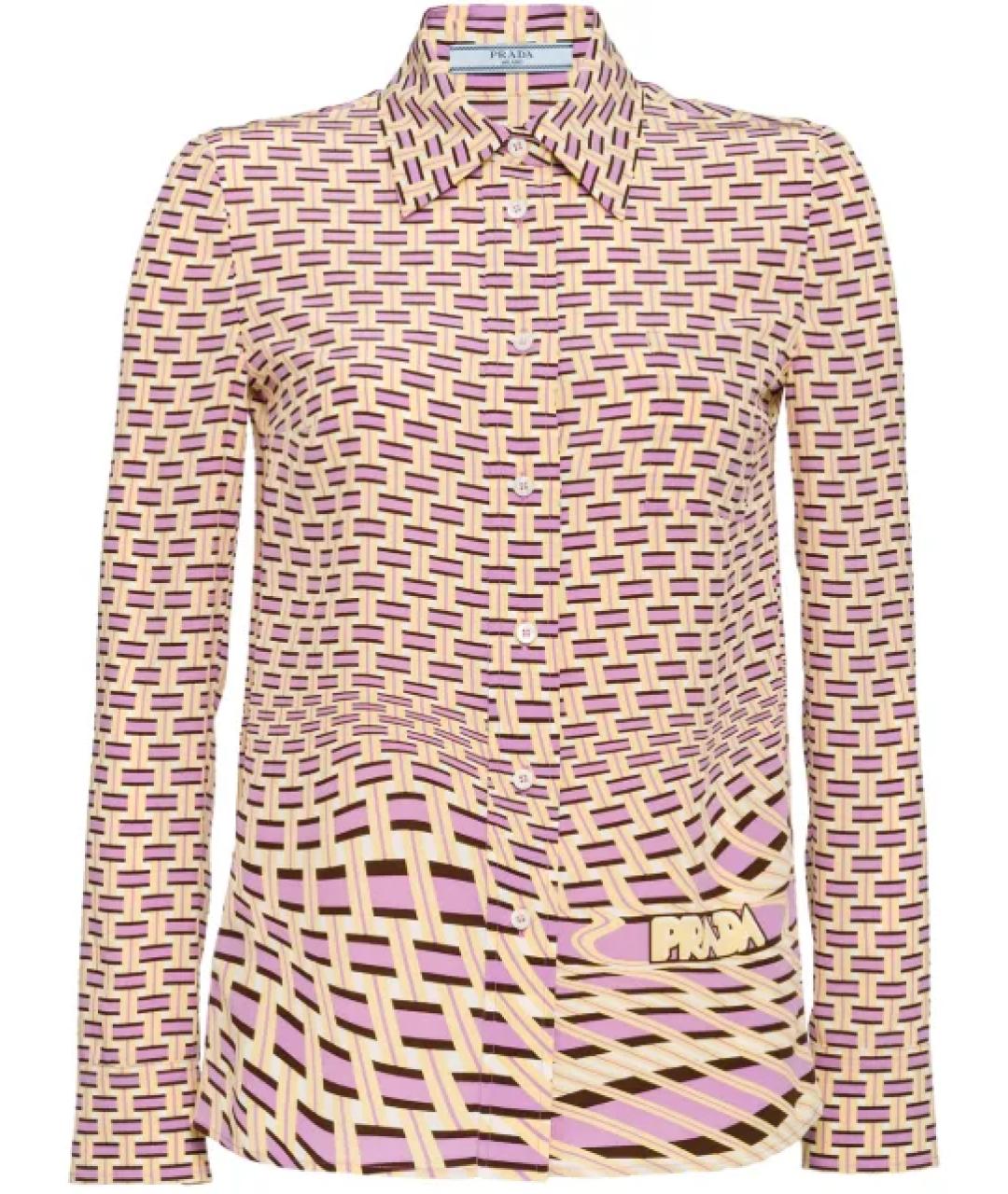 PRADA Мульти шелковая блузы, фото 1