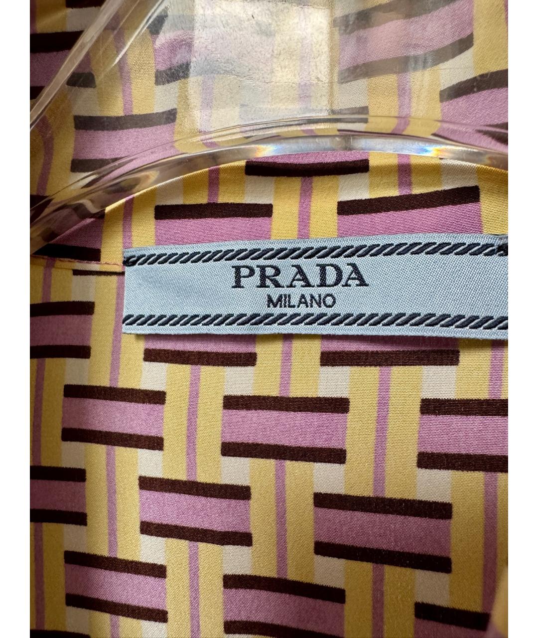 PRADA Мульти шелковая блузы, фото 5