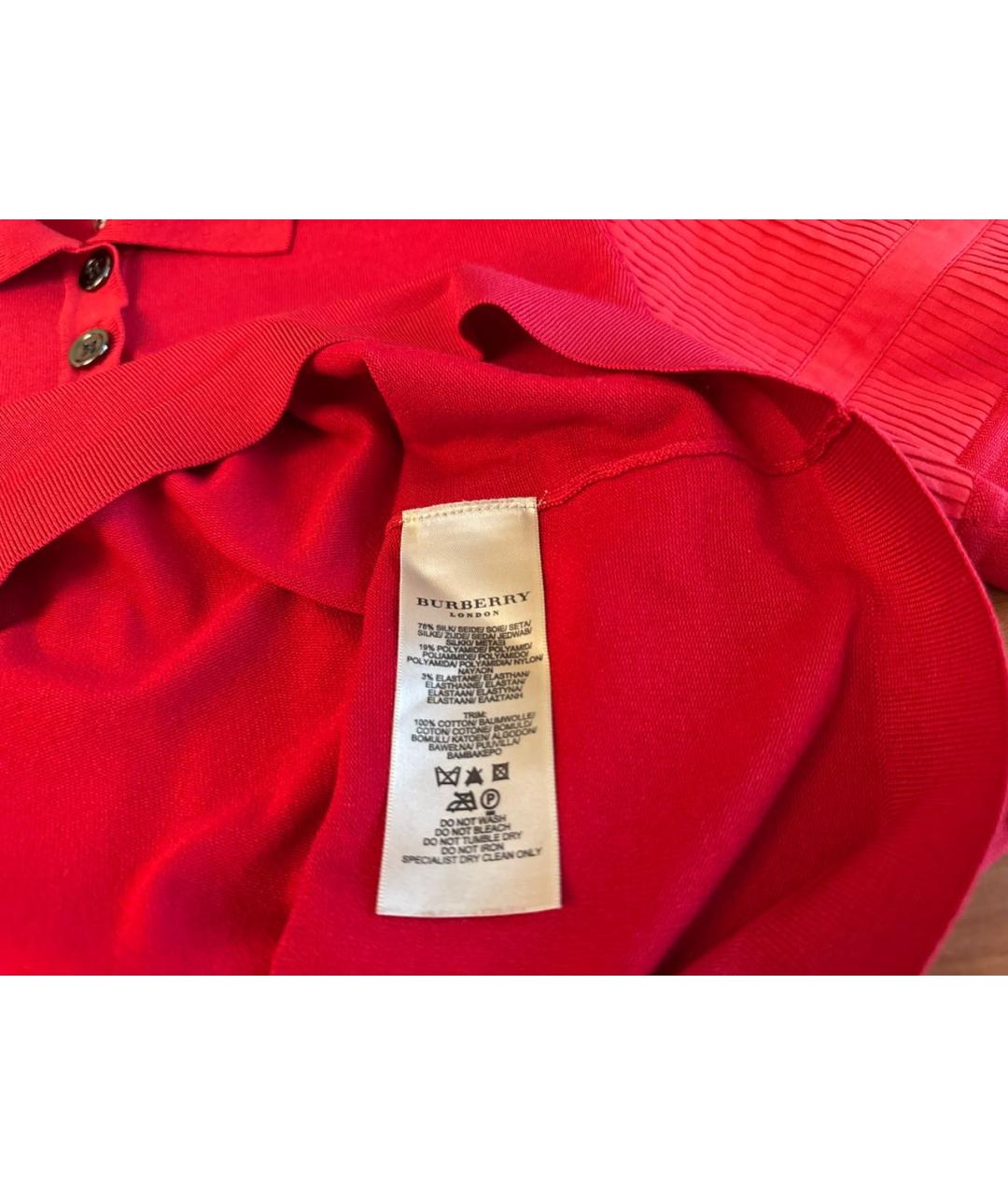 BURBERRY Красная футболка, фото 5